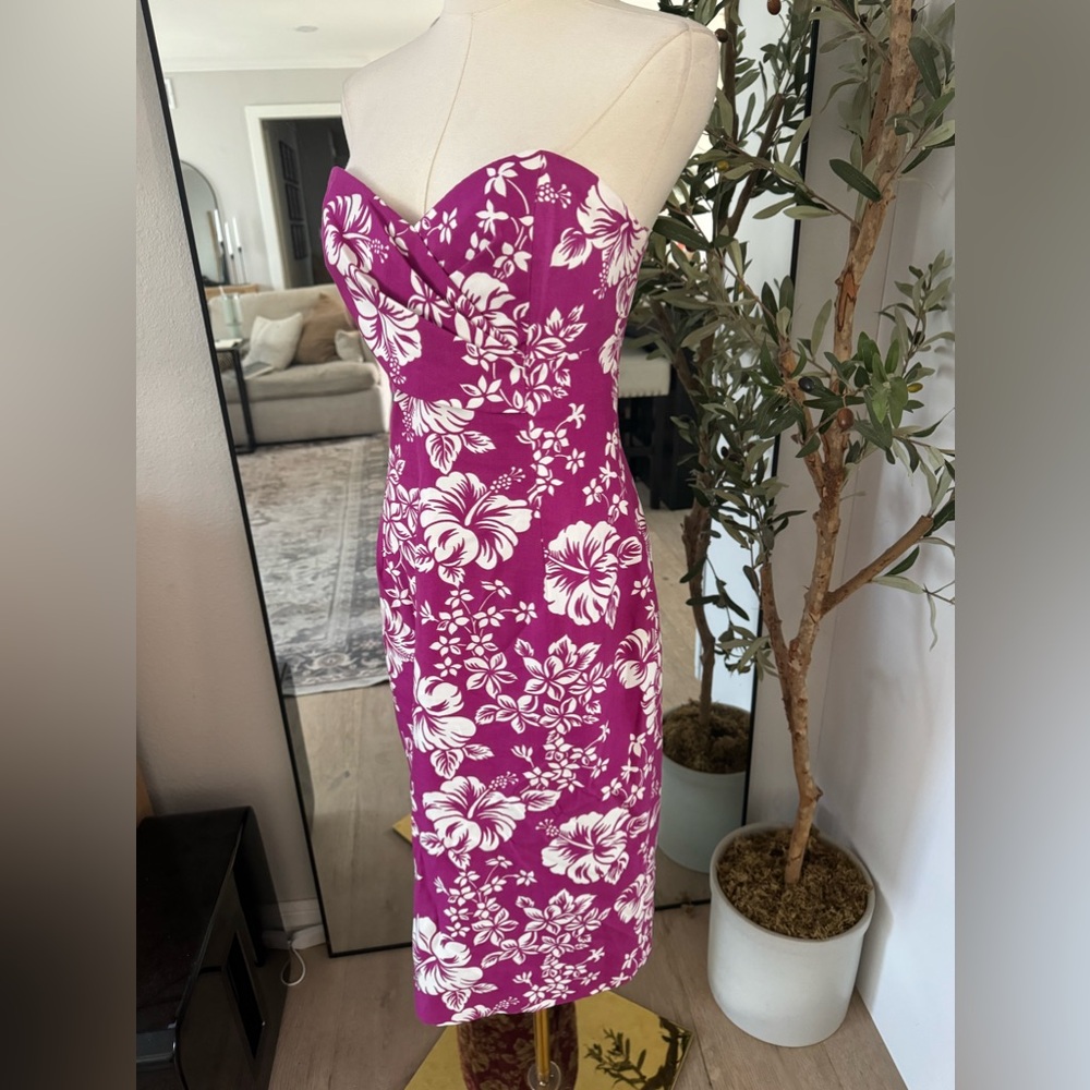 NWOT | Michael Kors | Tropical Print Resort Strapless Mini Dress | Sz 8 - Picture 4 of 6